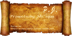 Przepolszky Józsua névjegykártya
